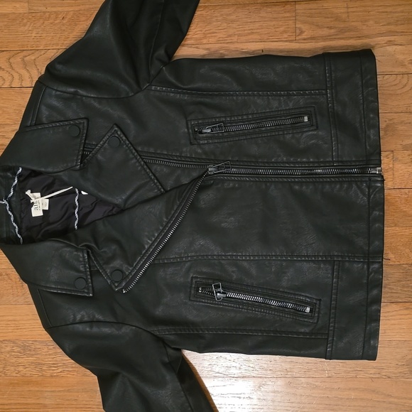 A.N.A. BRAND WOMENS BLACK IMITATION LEATHER JACKET SIZE XS - Picture 16 of 16